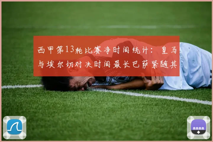 西甲第13轮比赛净时间统计：皇马与埃尔切对决时间最长巴萨紧随其后